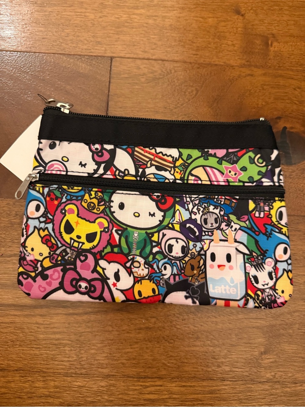 NWT Tokidoki x Hello Kitty Classic Character Collage Cosmetic Bag Pouch